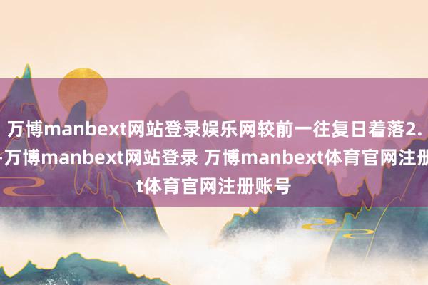 万博manbext网站登录娱乐网较前一往复日着落2.69%-万博manbext网站登录 万博manbext体育官网注册账号