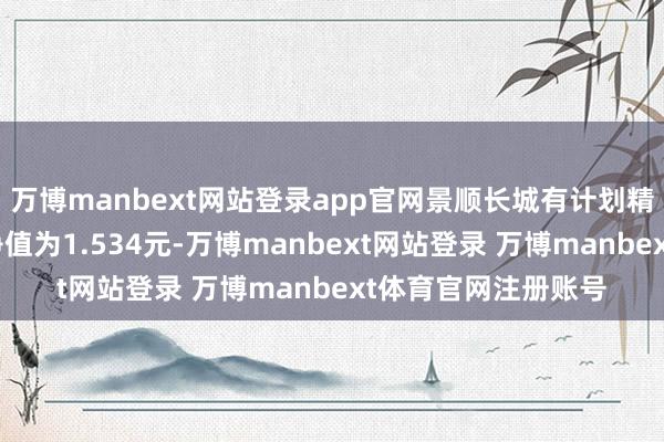万博manbext网站登录app官网景顺长城有计划精选股票A最新单元净值为1.534元-万博manbext网站登录 万博manbext体育官网注册账号