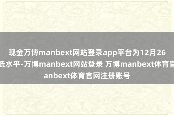 现金万博manbext网站登录app平台为12月26日以来的最低水平-万博manbext网站登录 万博manbext体育官网注册账号